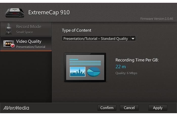 Dashboard is a user friendly PC utility for adjusting the ExtremeCap 910's settings.