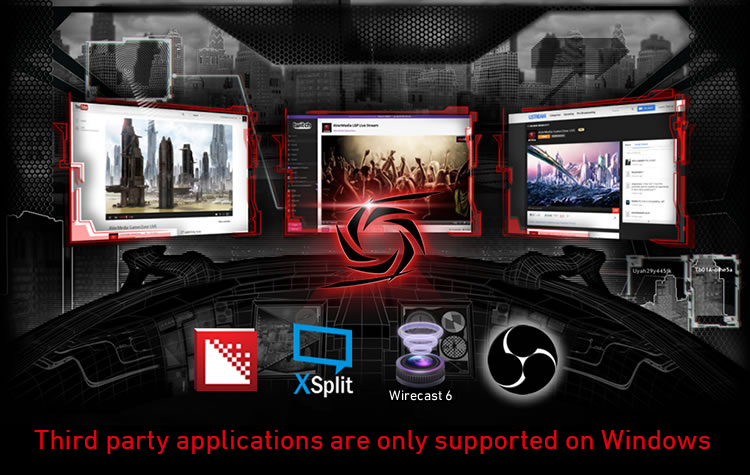 Your Choice of Application and Platform. AVerMedia LGP with OBS, Xsplit, RECentral on YouTube & Twitch.